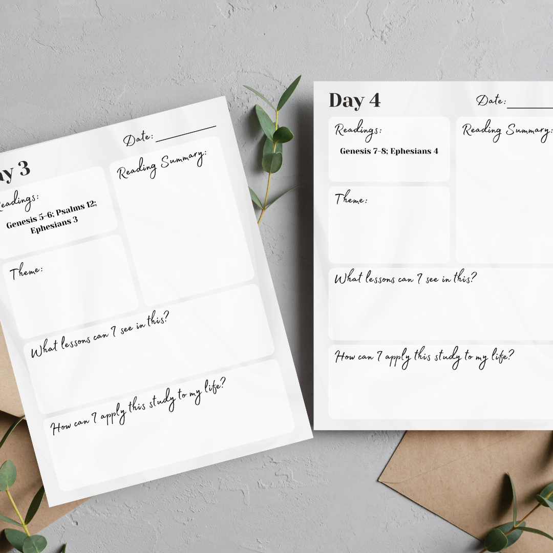 Reading the Bible in One Year Journal (Digital File)