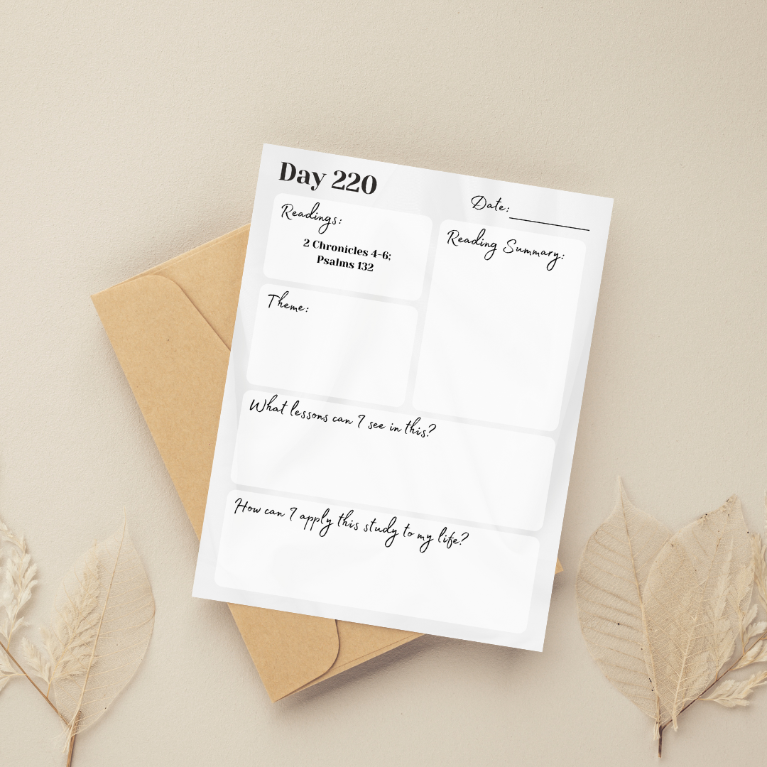 Reading the Bible in One Year Journal (Digital File)