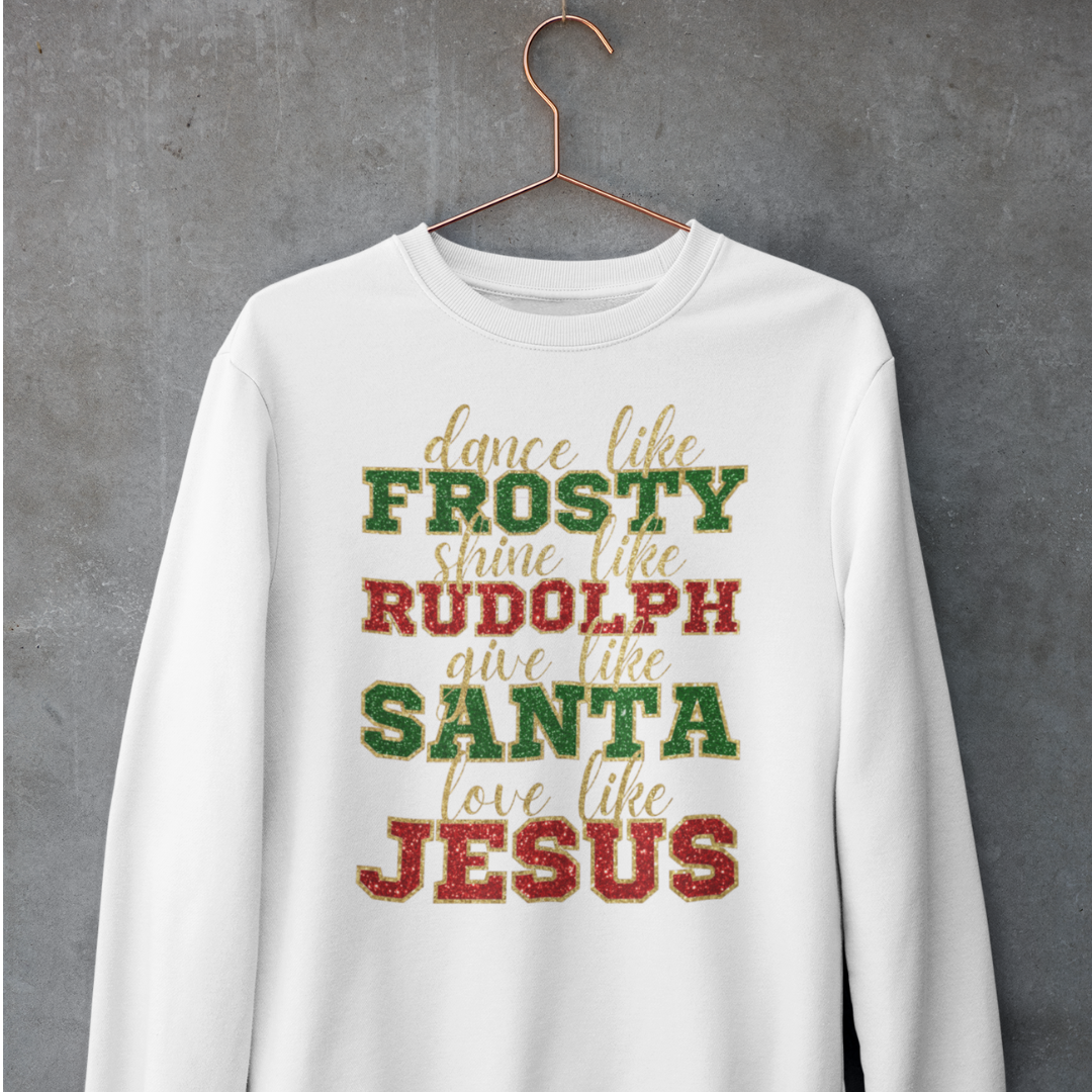 Love Like Jesus Glitter Sweatshirt