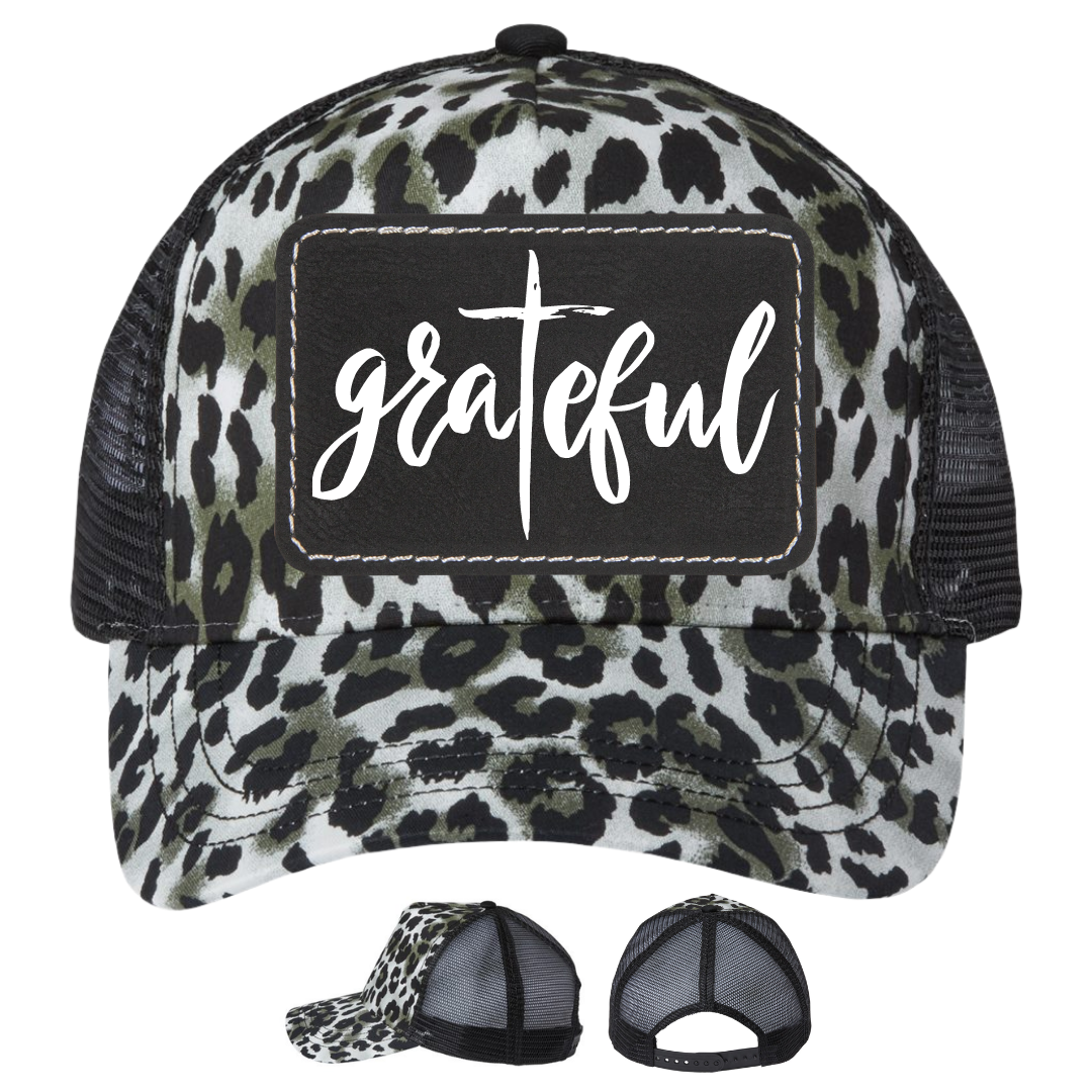 Silver Leopard - Black Rectangle