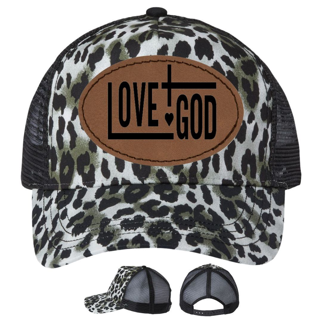 Silver Leopard - Brown Oval
