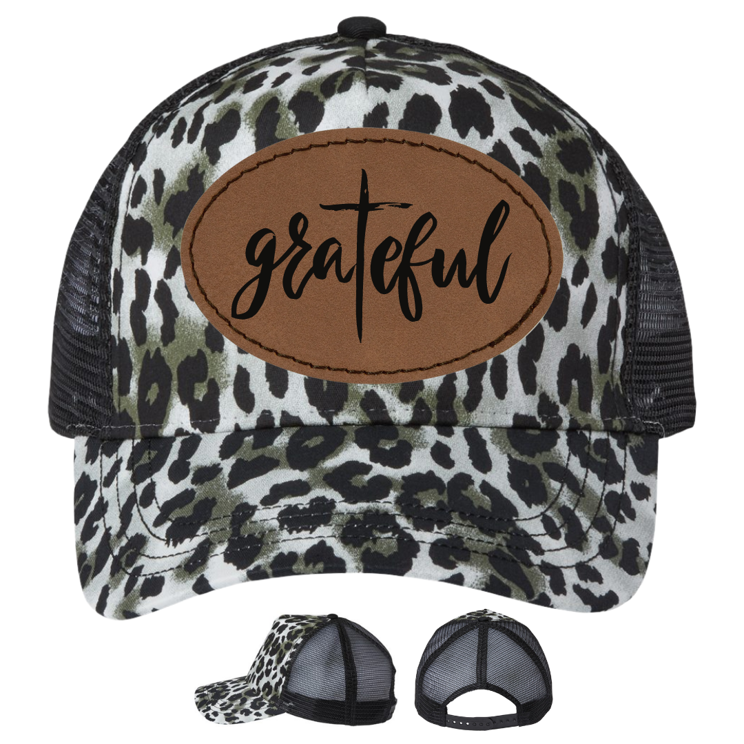 Silver Leopard - Brown Oval