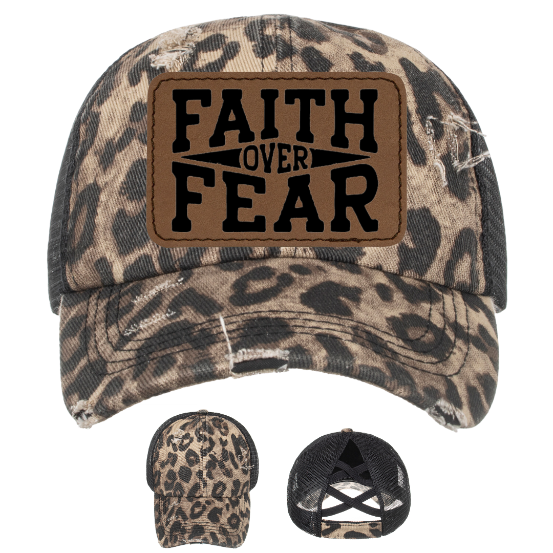 Leopard Distressed Vintage Hat