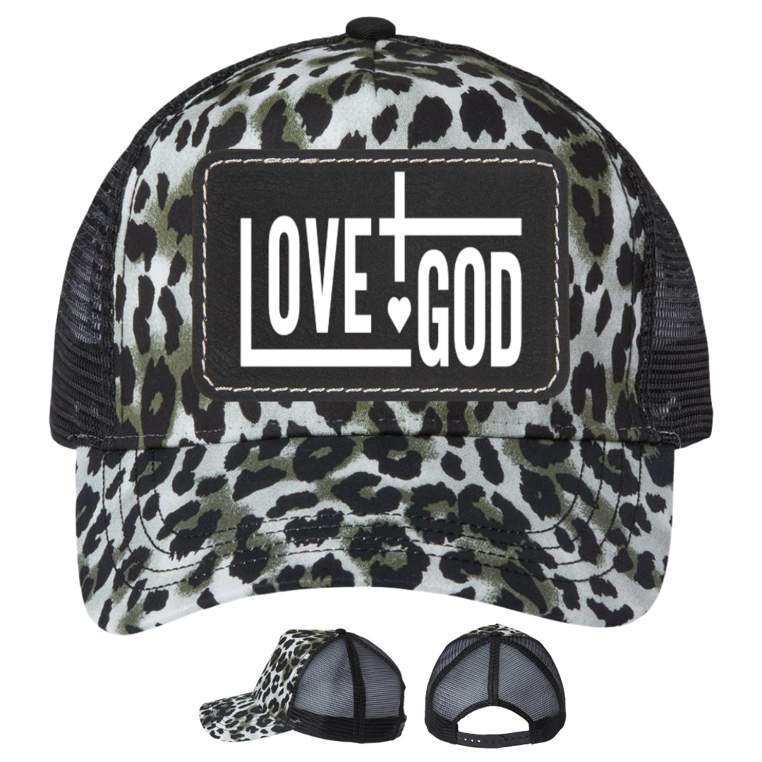 Silver Leopard - Black Rectangle