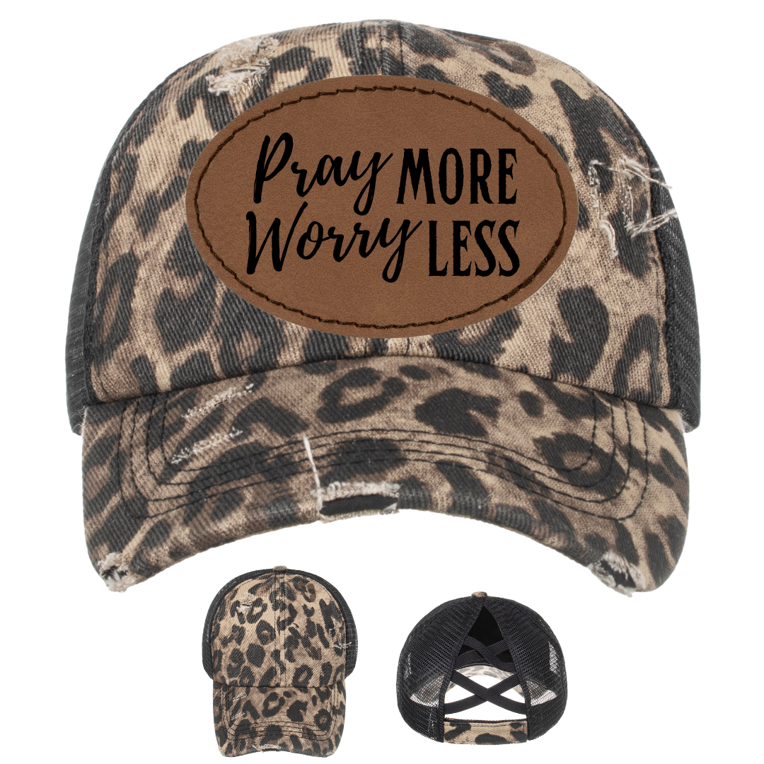 Leopard Distressed Vintage Hat