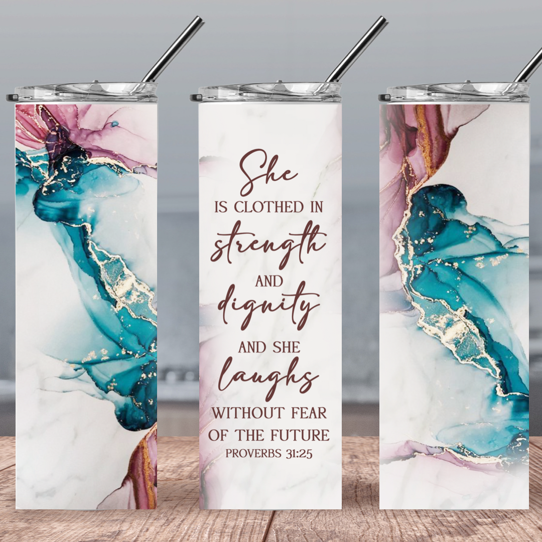 Clothed in Strength Tumbler