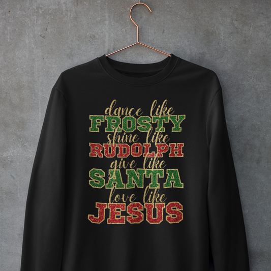 Love Like Jesus Glitter Sweatshirt