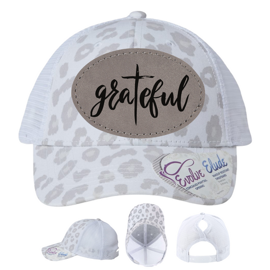 White Leopard - Gray Oval